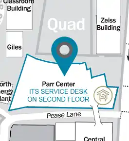 Map of Central Campus Service Desk Location